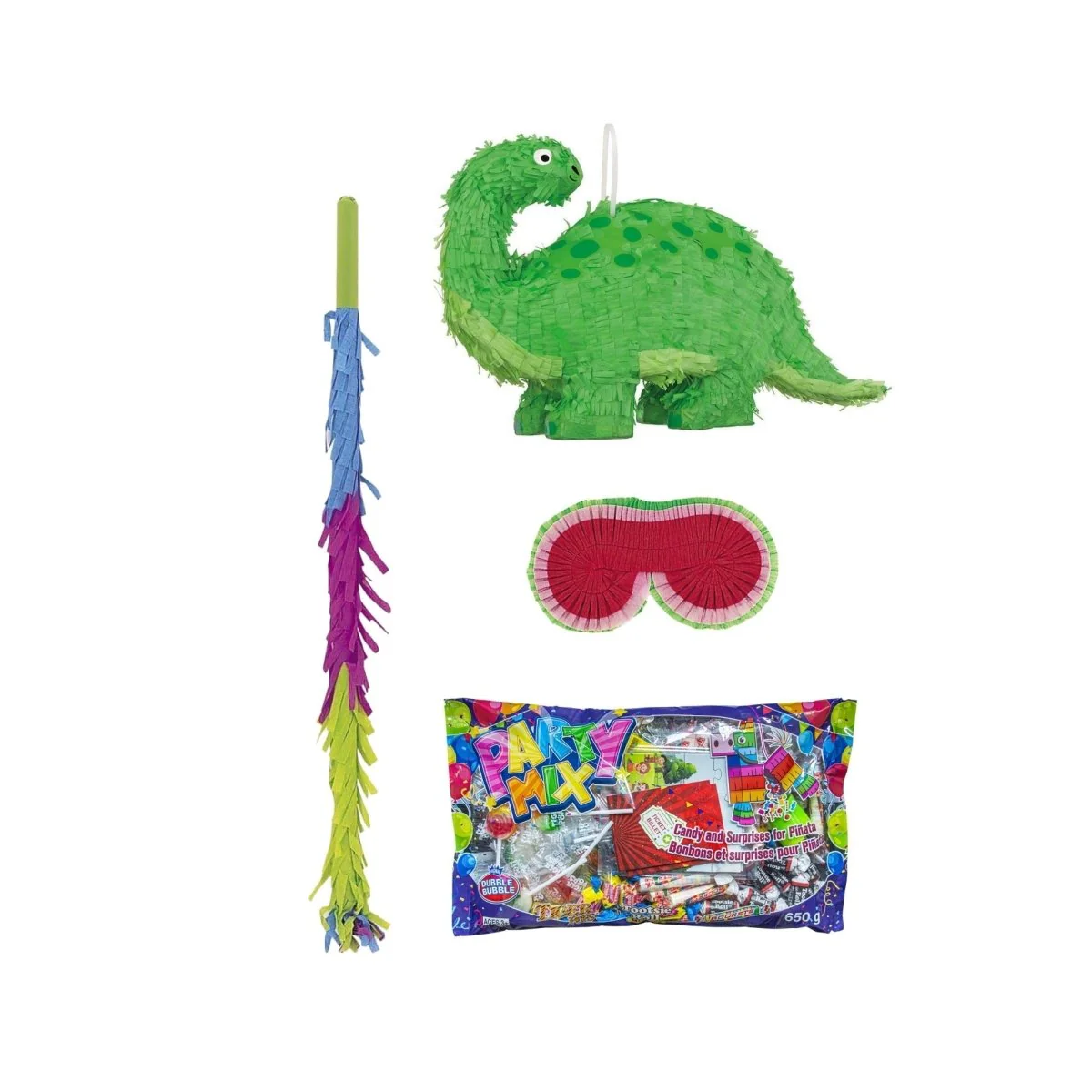 Blue and Green Dinosaurs Assorted Piñata Birthday Party Kit