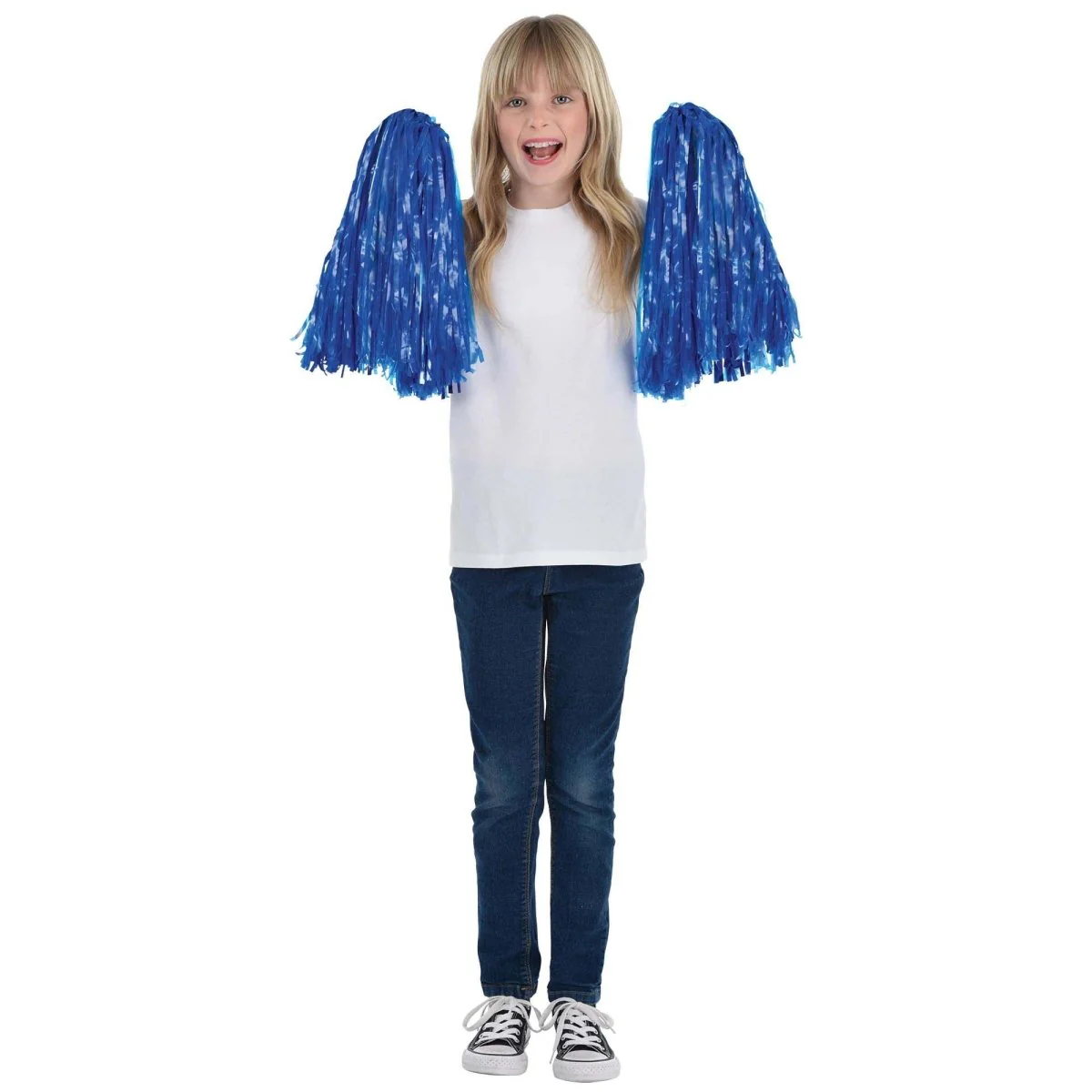 Blue Cheerleading Pom Poms, 2 Count