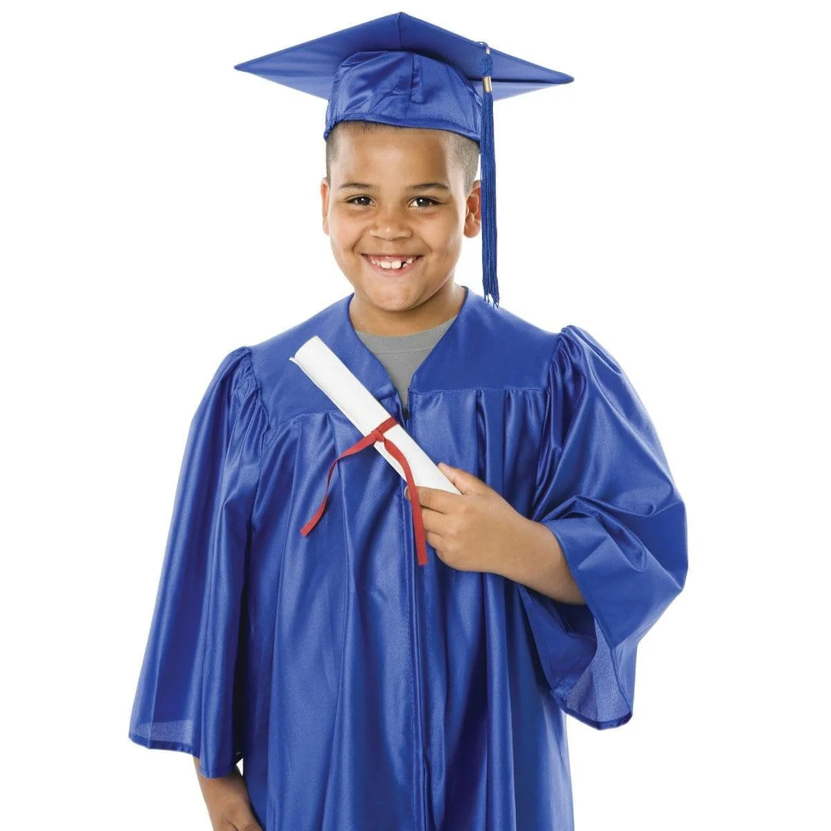 Blue Graduation Gown with Hat for Kids - Image 3