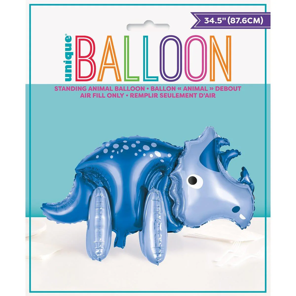Blue & Green Dinosaur Foil  Balloon Centerpiece, 34.5 inches - Image 2