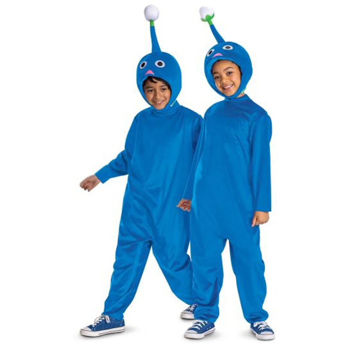 Blue Pikmin Classic Costume for Kids, Nintendo, Jumpsuit and Headpiece