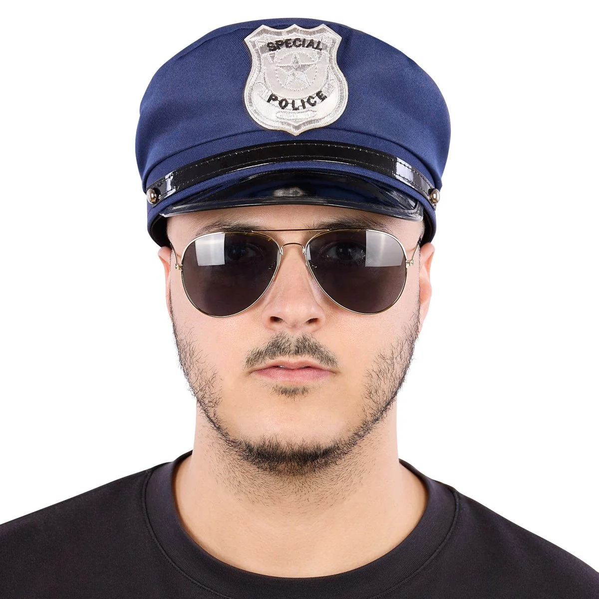Blue Police Officer Hat for Adults