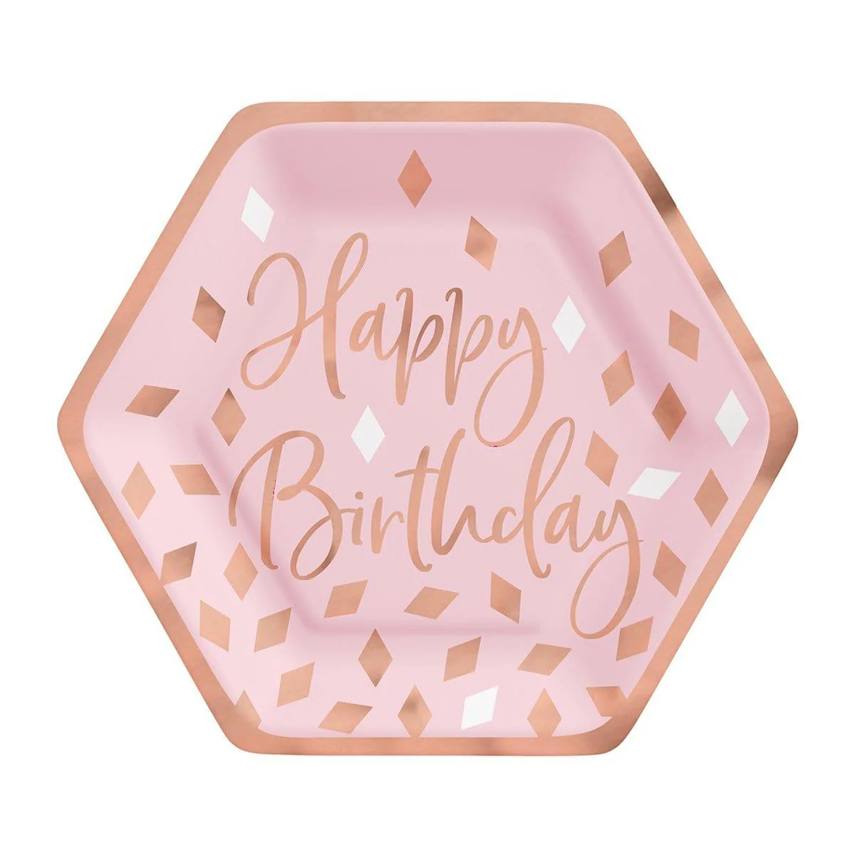 Blush Birthday - Plates 7 inches, 8 Count