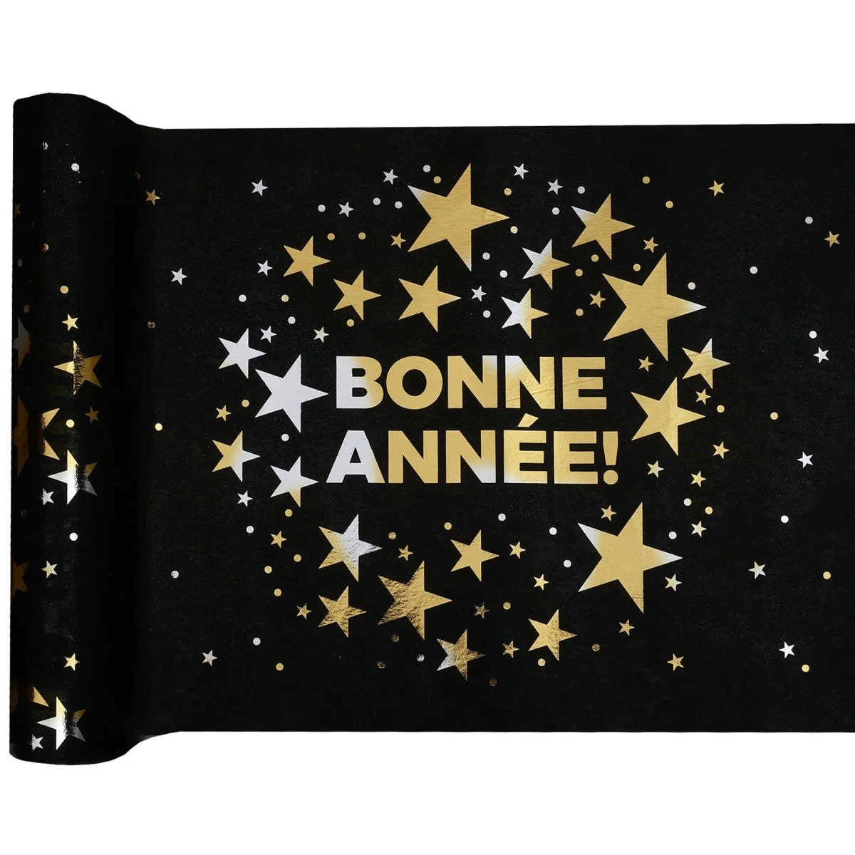 "Bonne Année" Champagne Table Runner, 196 Inches, 1 Count