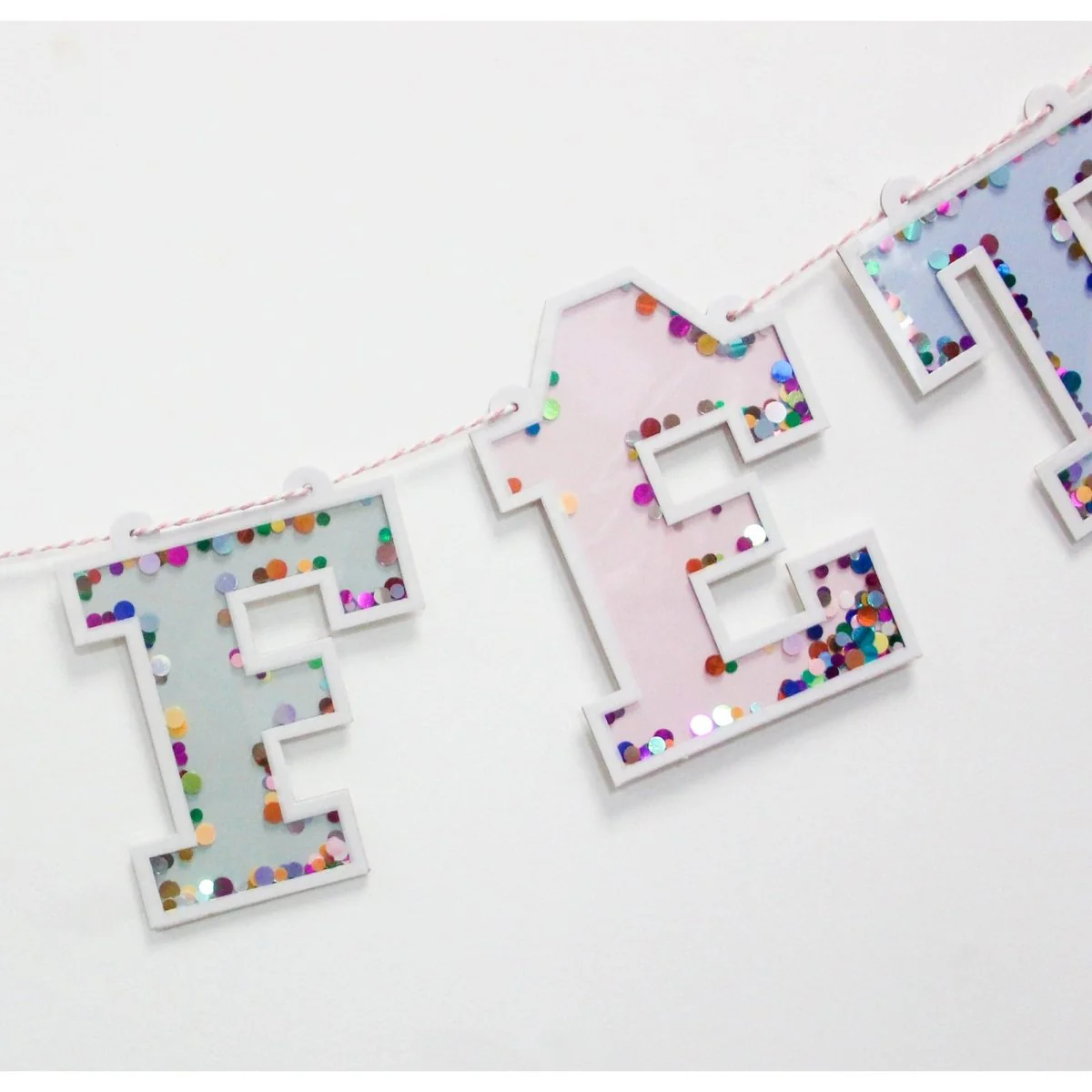 'Bonne Fête' Large Confetti Banner, 5.5 x 78.5 Inches, 1 Count - Image 2