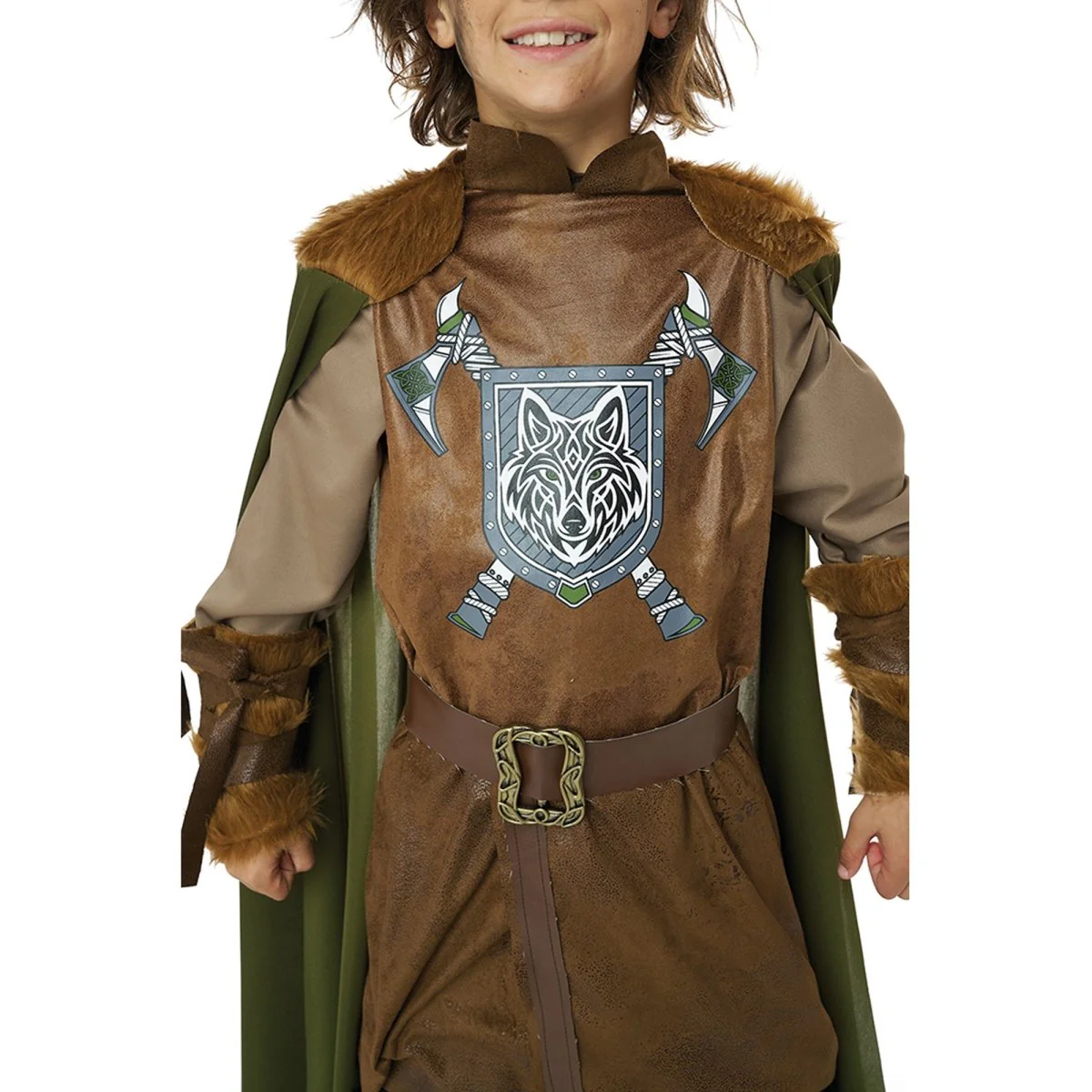 Brave Viking Costume for Kids, Tunic and Cape - Image 6