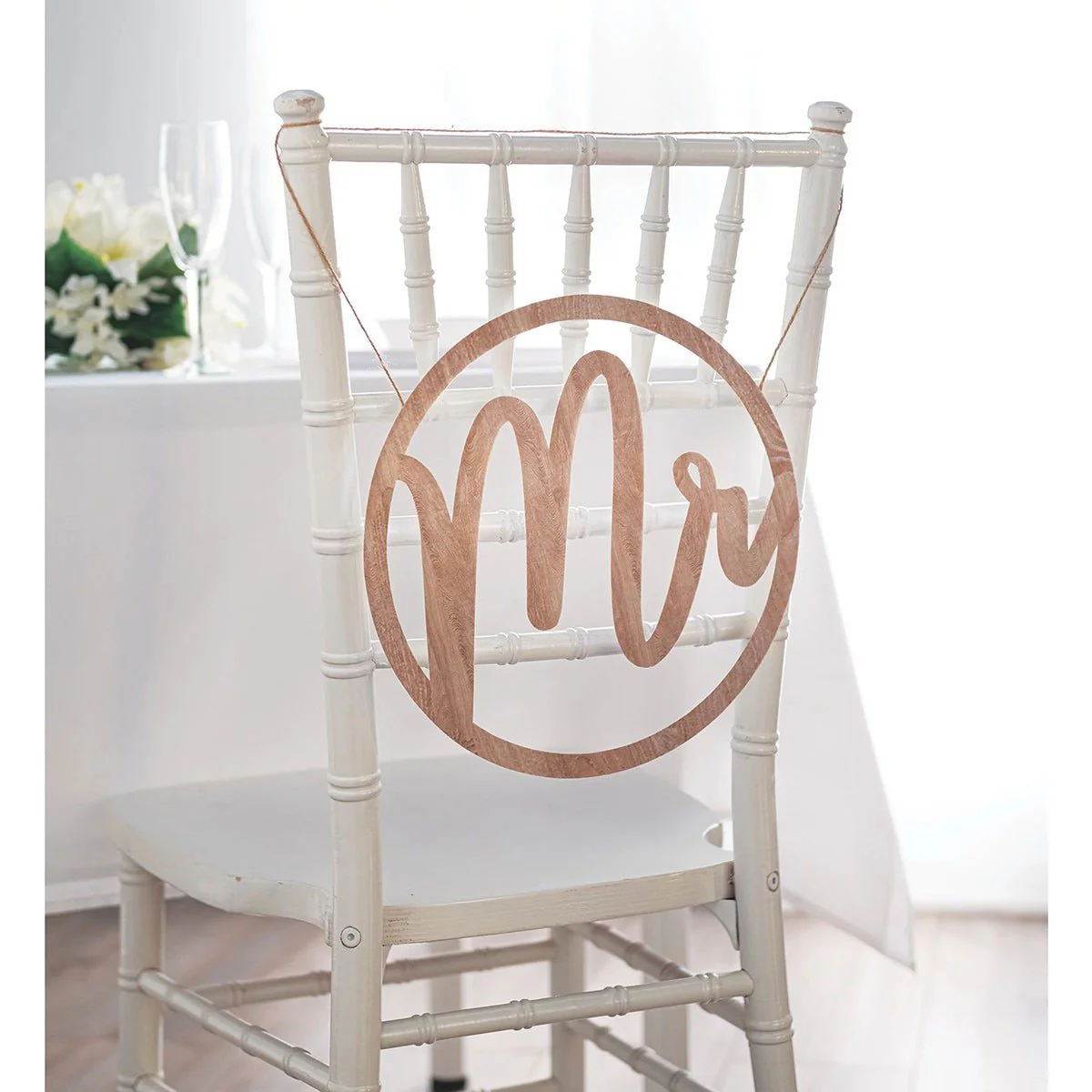 Bridal Shower Wooden "Mr." Chair Sign, Luxurious Shower Collection