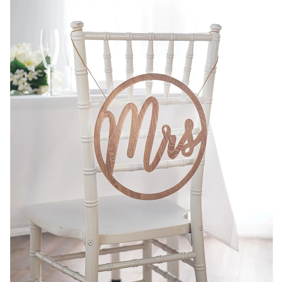 Bridal Shower Wooden "Mrs." Chair Sign, Luxurious Shower Collection