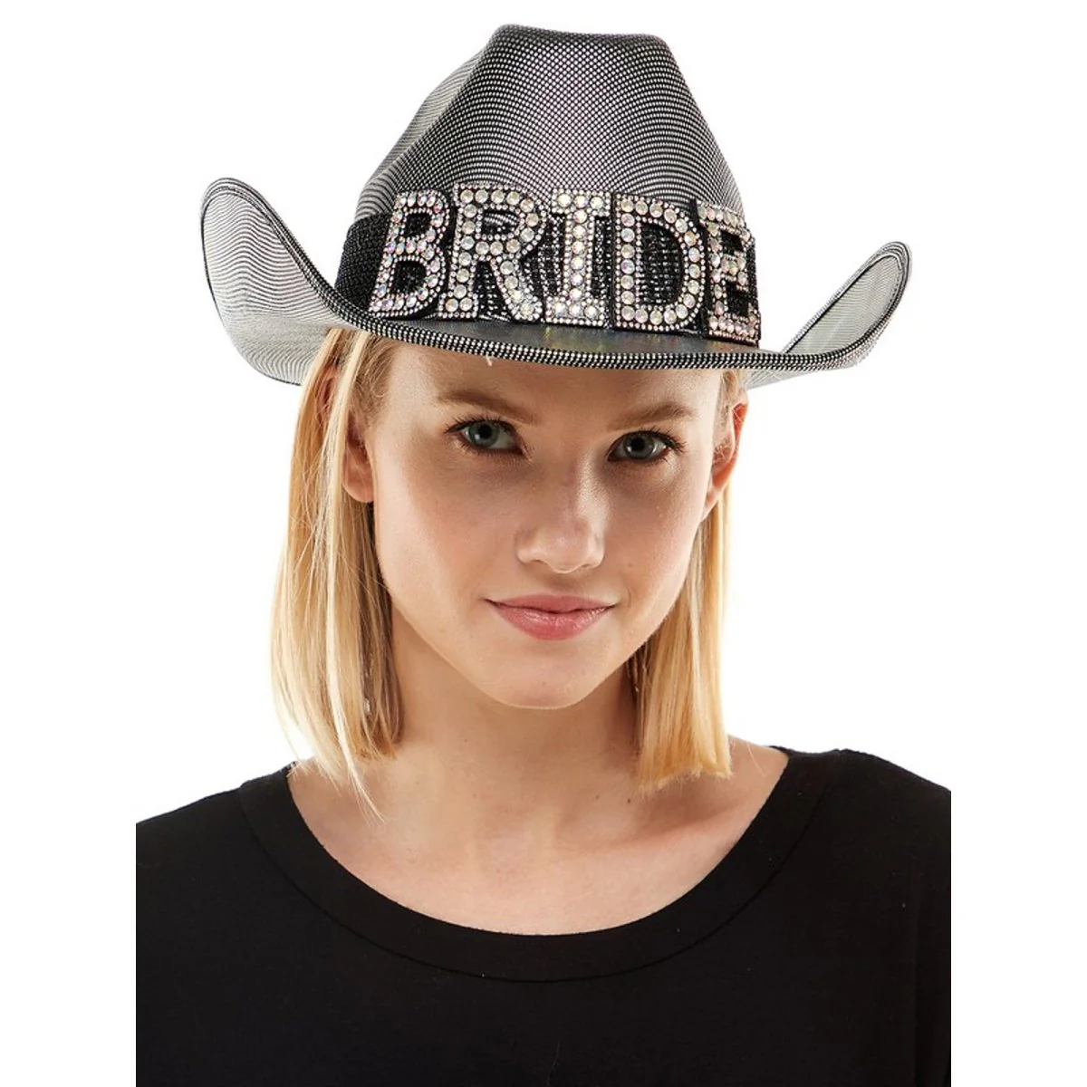 Bride Grey Cowboy Hat, 1 Count