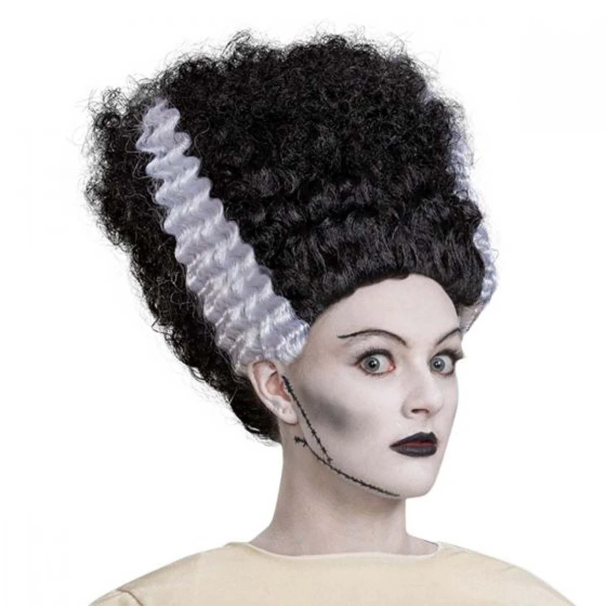 Bride of Frankenstein Deluxe Costume for Adults, White Dress - Image 2