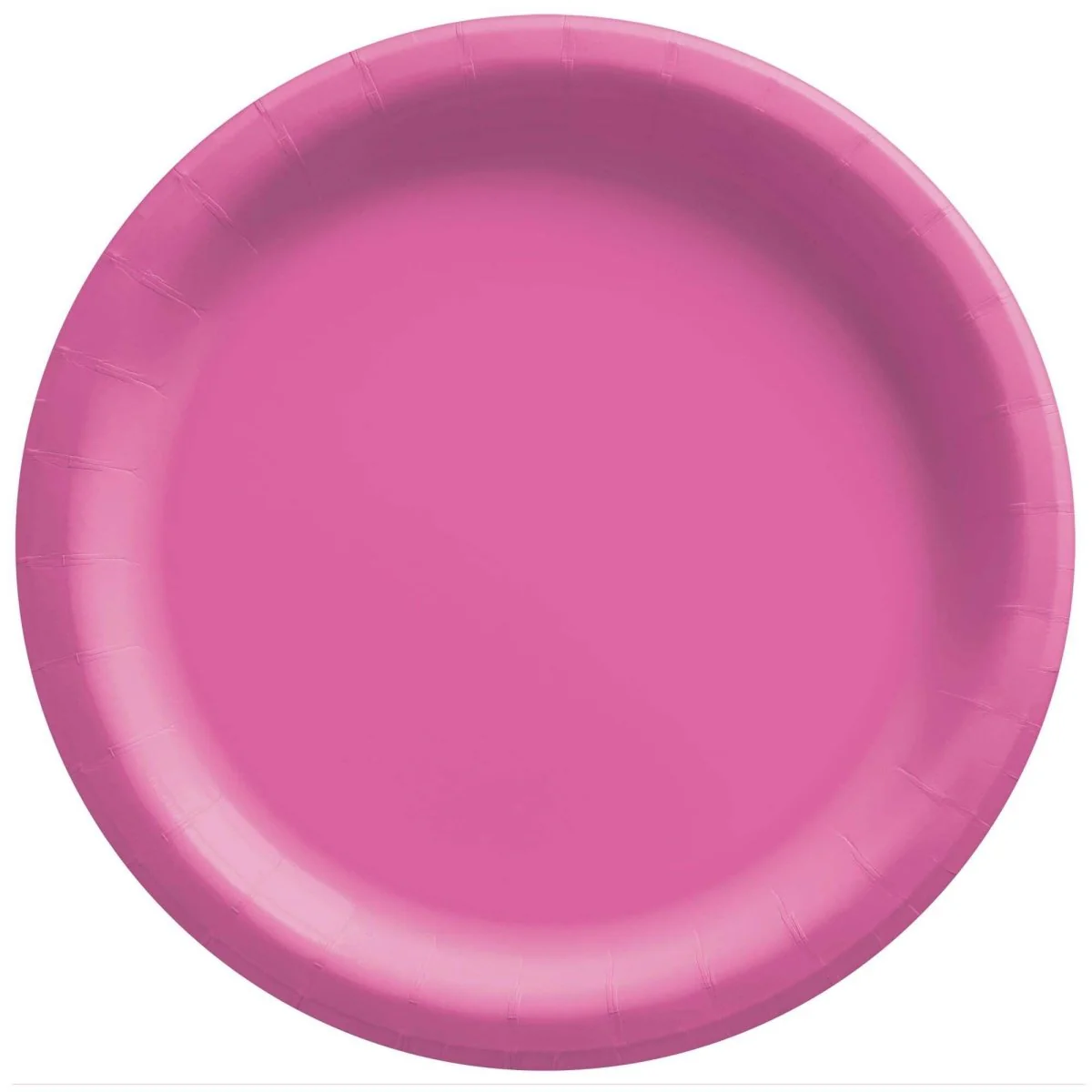 Bright Pink Round Paper Plates, 9 Inches, 20 Count