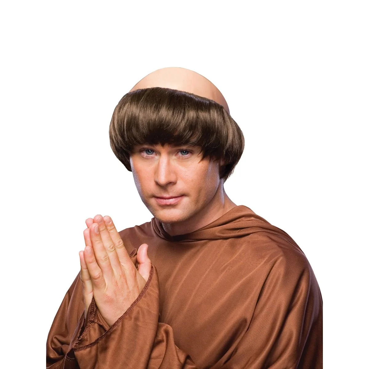Brown Monk Wig for Adults