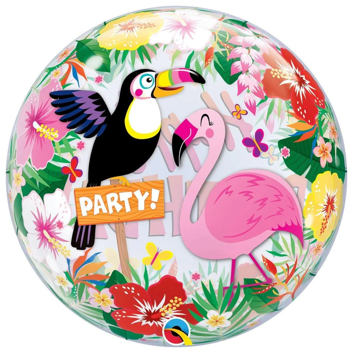 Tropical Birthday Party Bubble Balloon