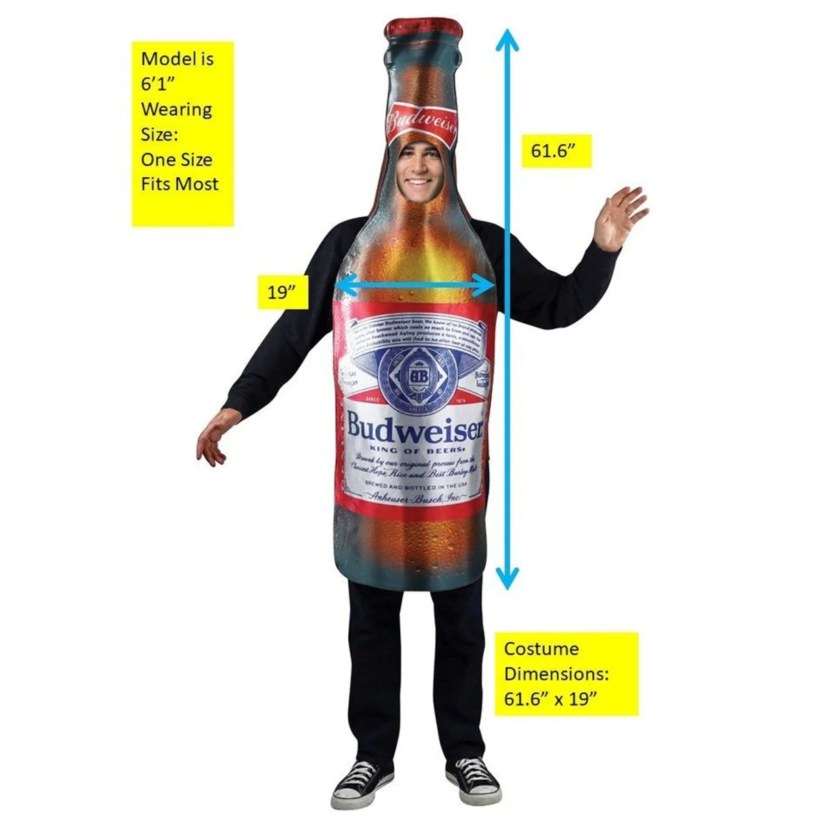 Budweiser Bottle Costume for Adults - Image 4