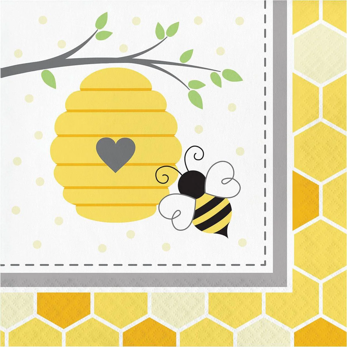 Bumblebee Baby Lunch Napkins, 16 Count