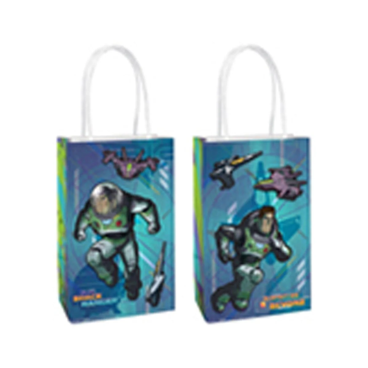Buzz Lightyear Make Your Own Kraft Favour Paper Bags, 8 1/4 x 5 1/4 x 3 Inches, 8 Count