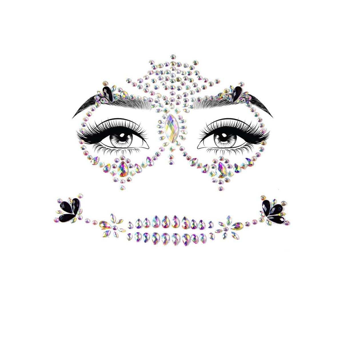 Calavera Adhesive Face Jewels