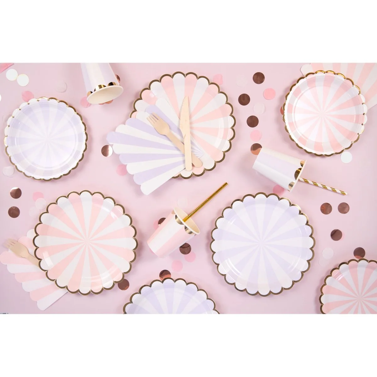 Candy Land Large Lunch Paper Plates, Light Pink, 9 Inches, 8 Count - Image 2