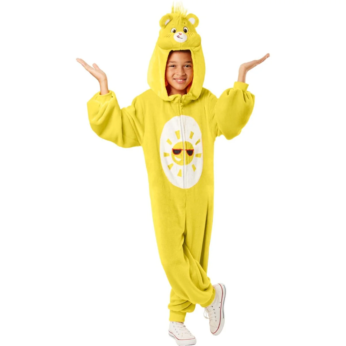 Care Bears Funshine Costume for Kids, Yellow Jumpsuit with Hood