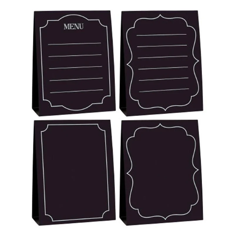 Chalkboard Style Paper Menu Cards, 4 per Package