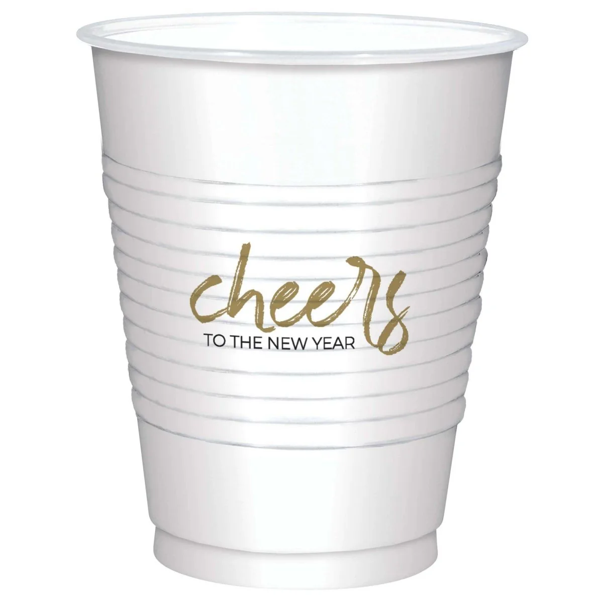 Cheers for the NY Plastic Tumblers, 18 Oz, 25 Count