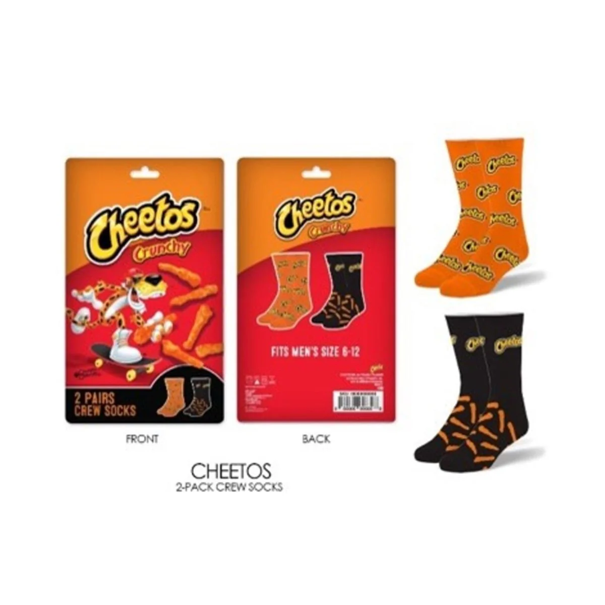 Cheetos Pack of 2 Crew Socks, 2 Count