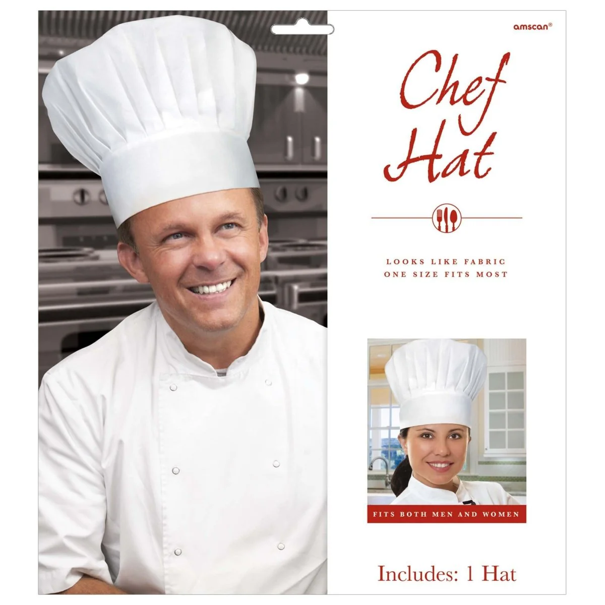 Disposable chef's hat for adults - Image 2
