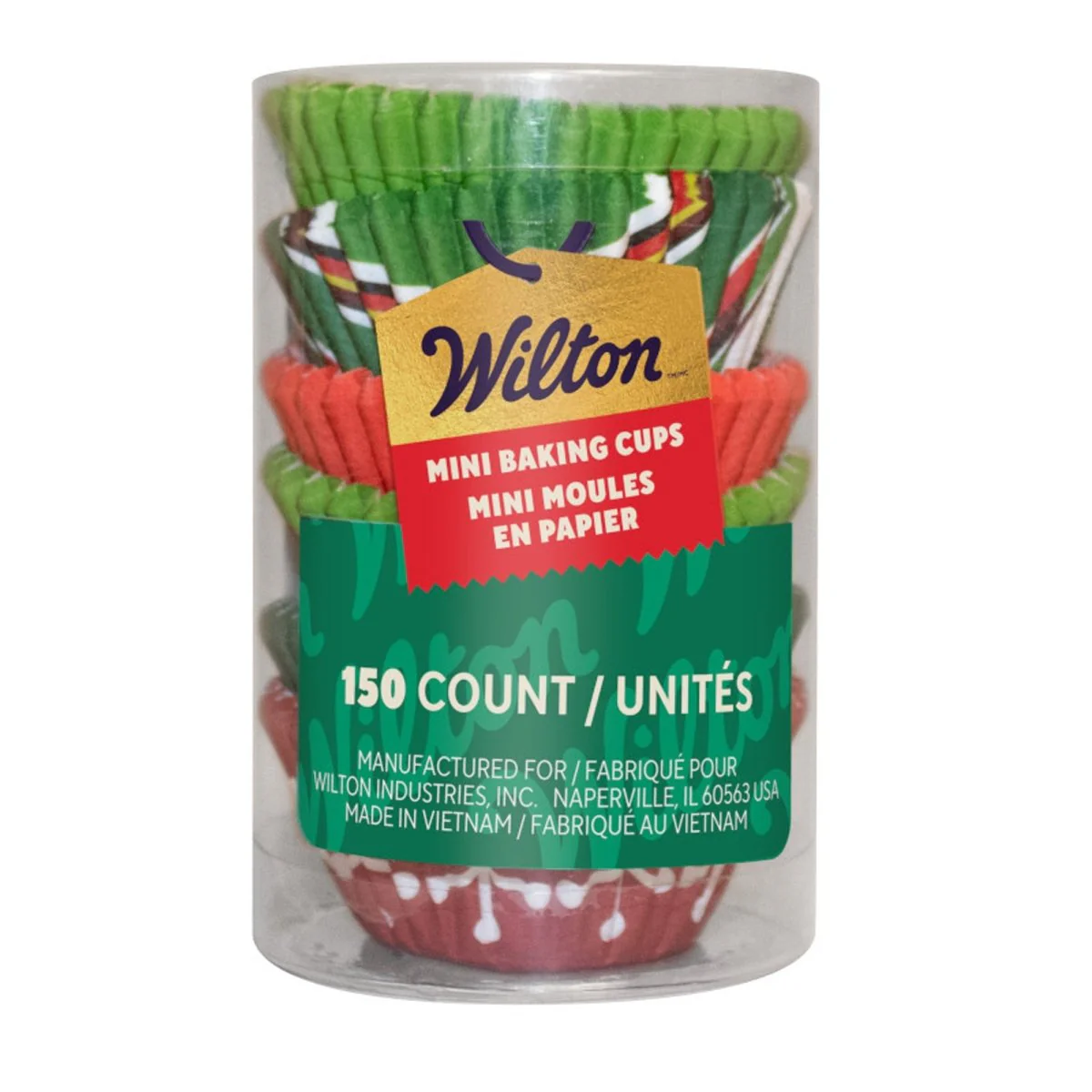 Christmas Cupcake Paper Baking Cups, Red and Green, 150 Count