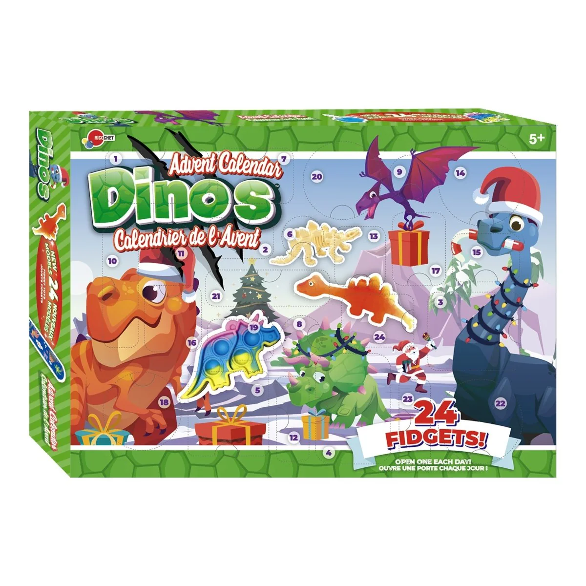 Christmas Dino Fidget Advent Calendar, 1 Count
