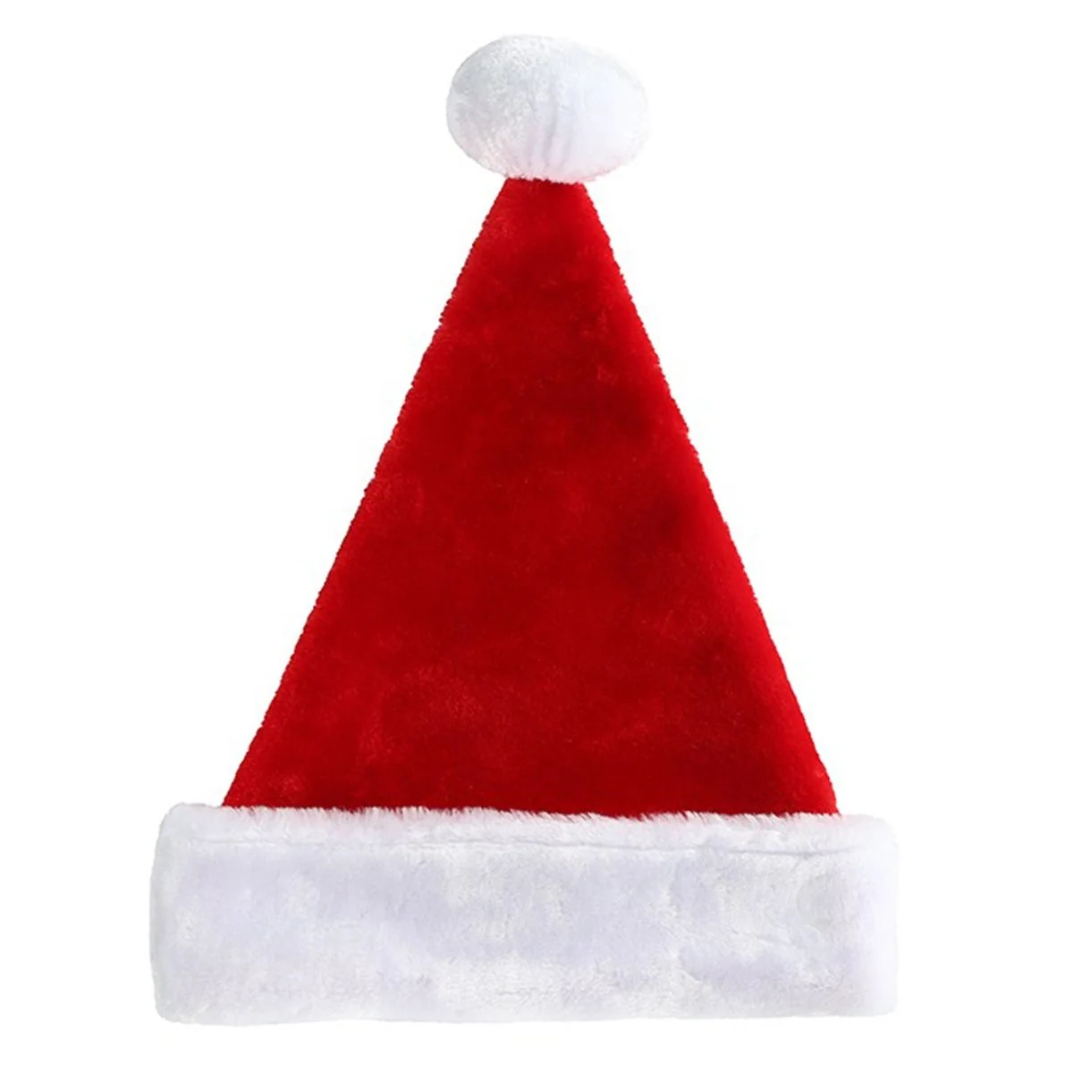 Christmas Red Plush Santa Hat, 1 Count