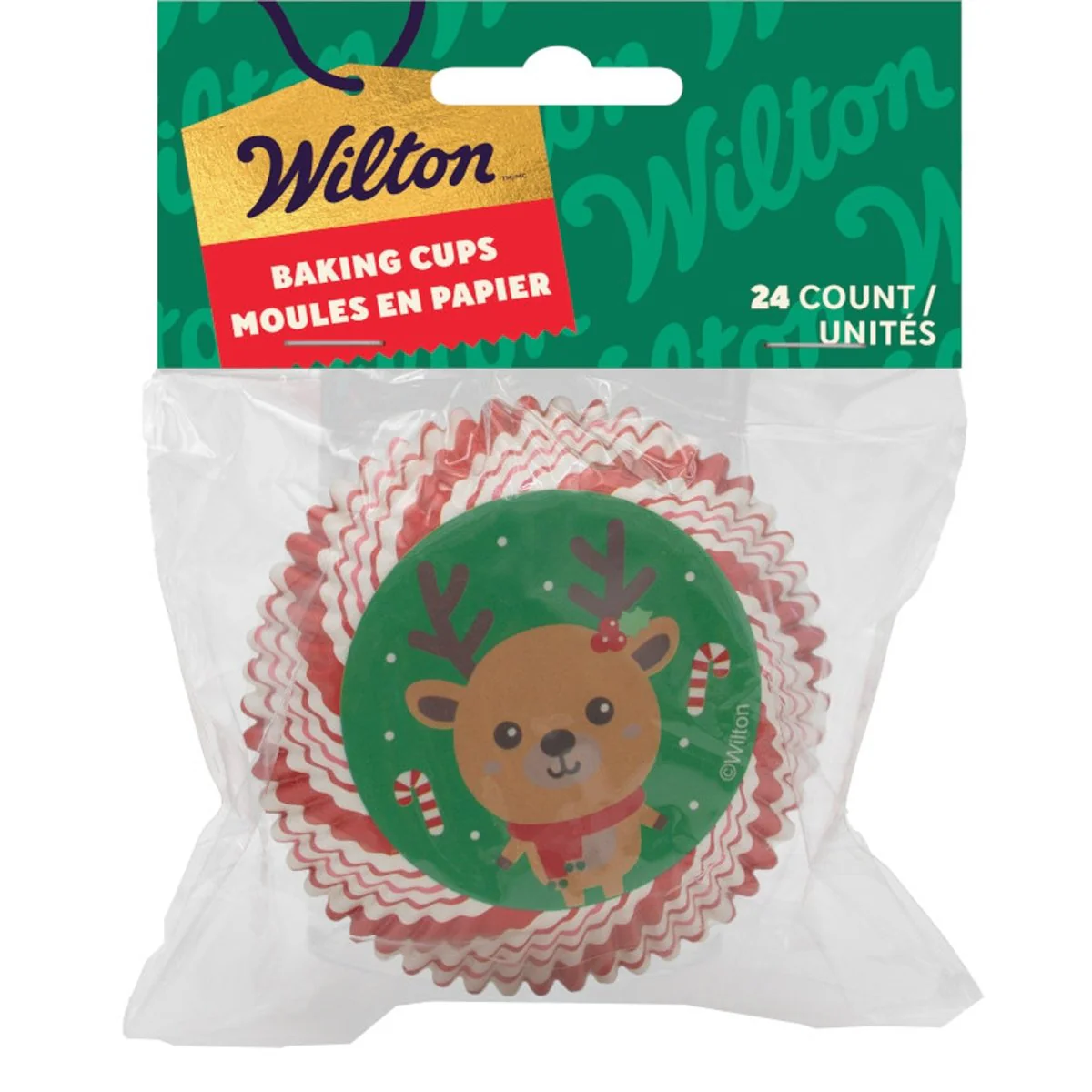 Christmas Reindeer Cupcake Paper Baking Cups, 24 Count