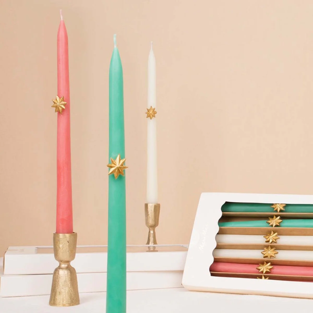 Christmas Star Taper Candles, 11 Inches, 6 Count - Image 5