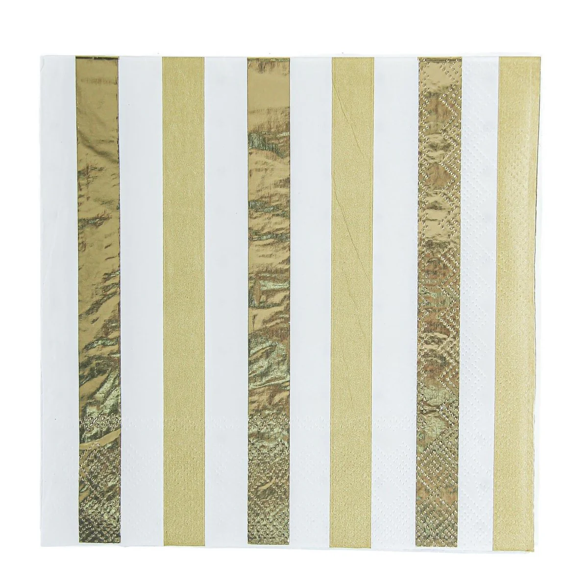 Chrome Gold Large Lunch Napkins, 16 Count