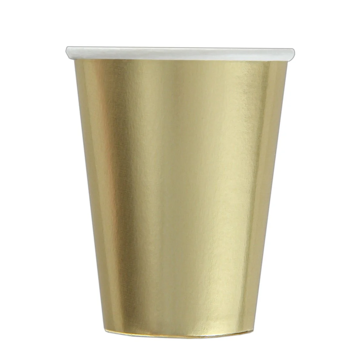 Chrome Gold Paper Cups, 9 oz, 8 Count