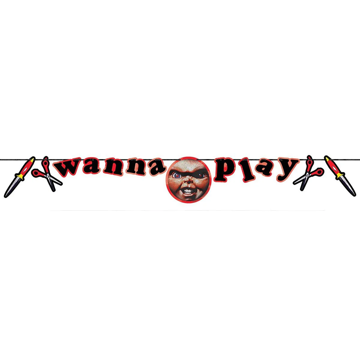 Chucky ''Wanna Play'' Banner, 12 ft