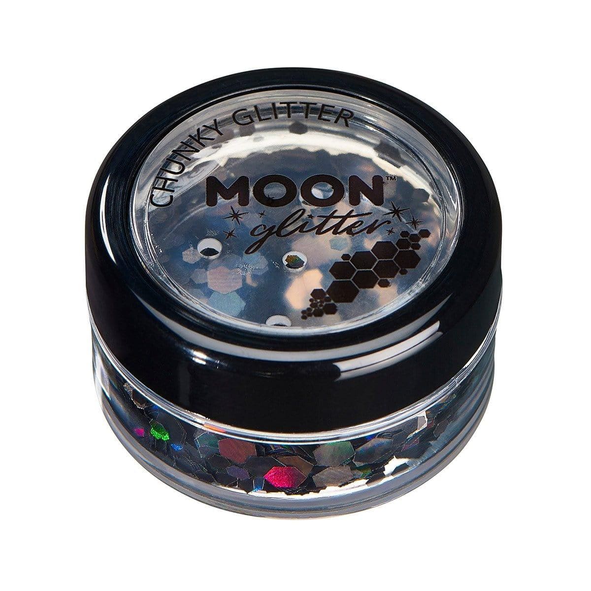Moon black chunky holographic glitter