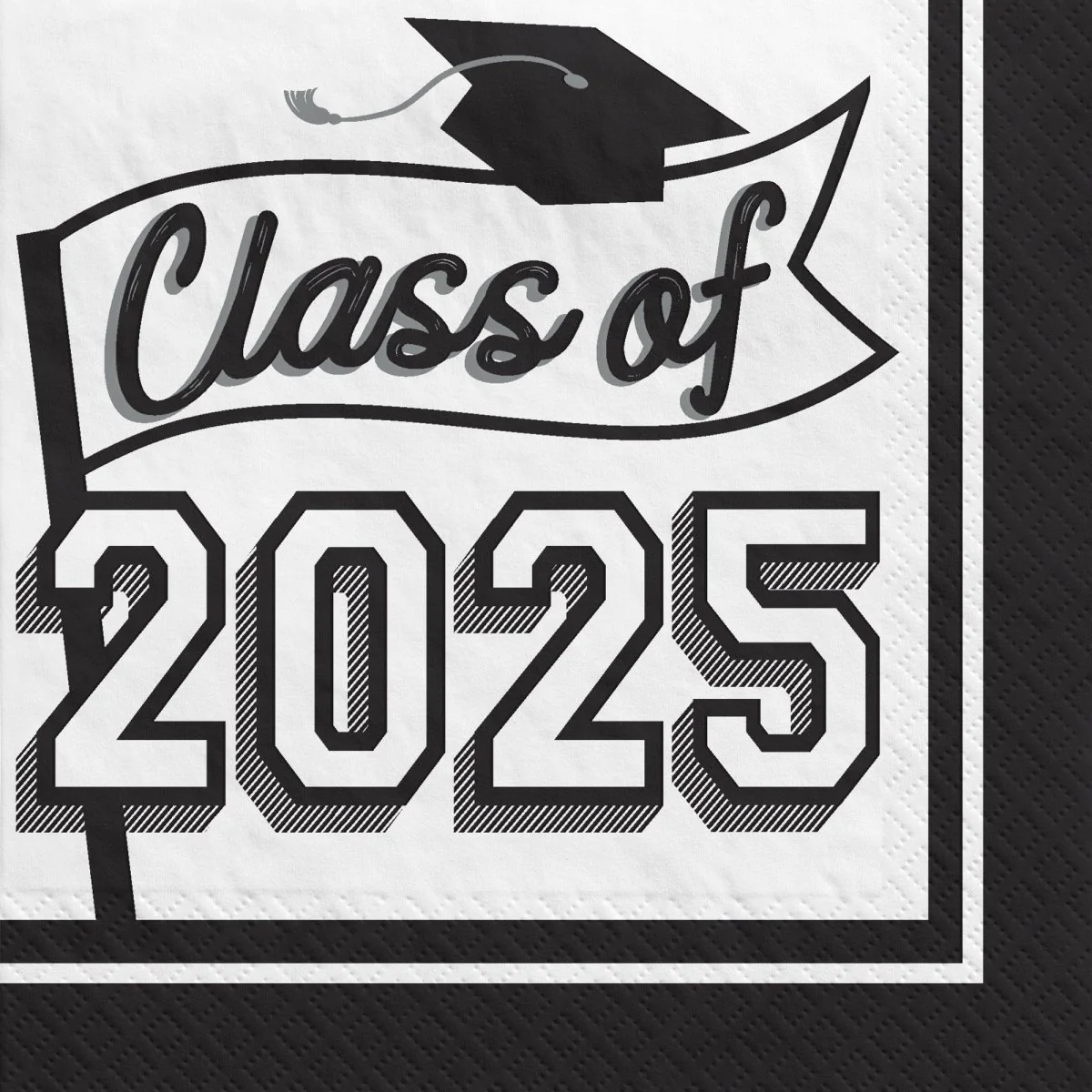 Class of 2025 Graduation Large Lunch Napkins, 40 Count