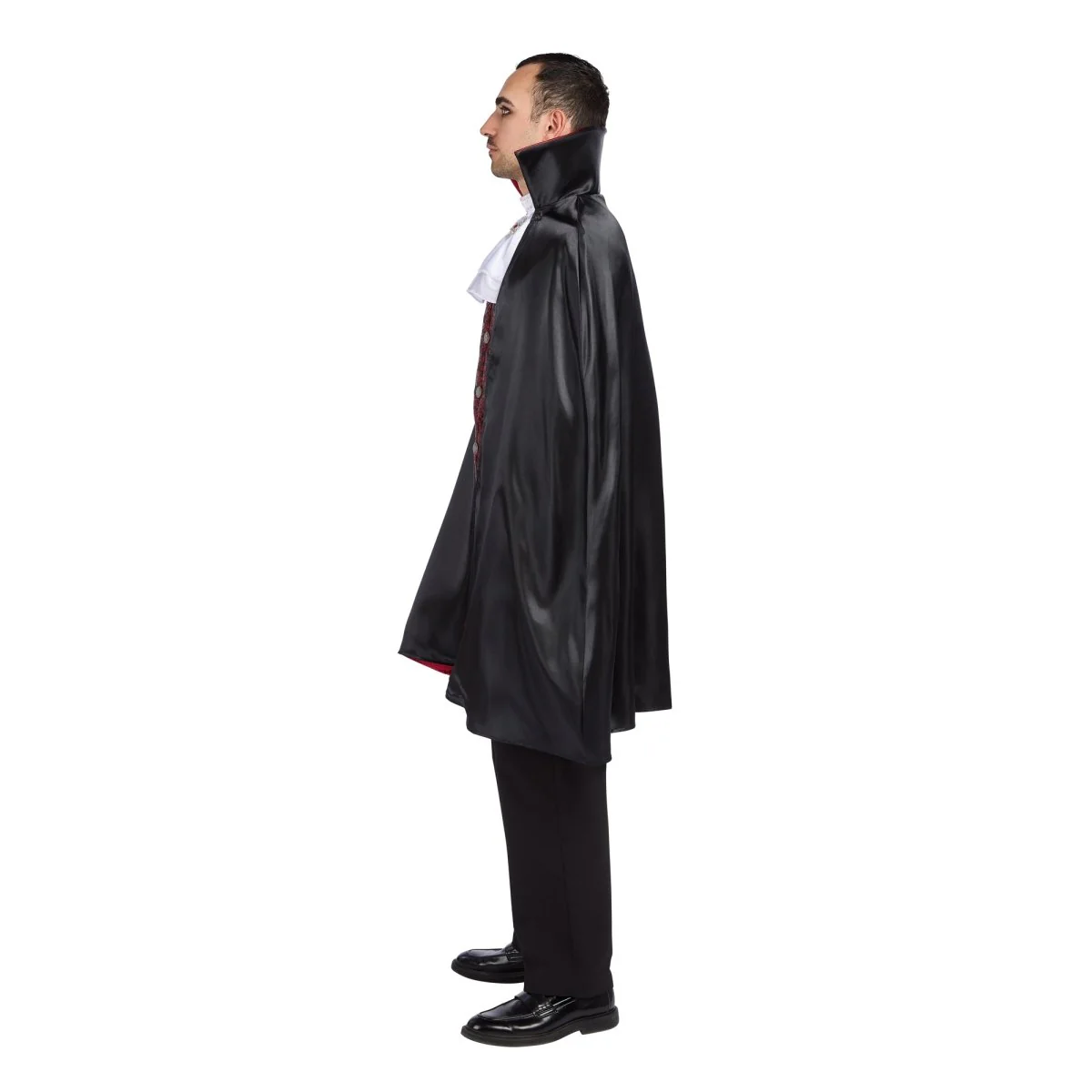 Classic Vampire Costume for Adults, Vest, Tie and Cape - Image 5