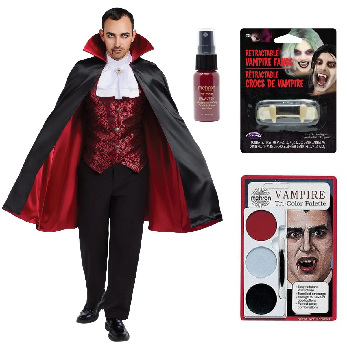 Classic Vampire Costume Kit for Adults
