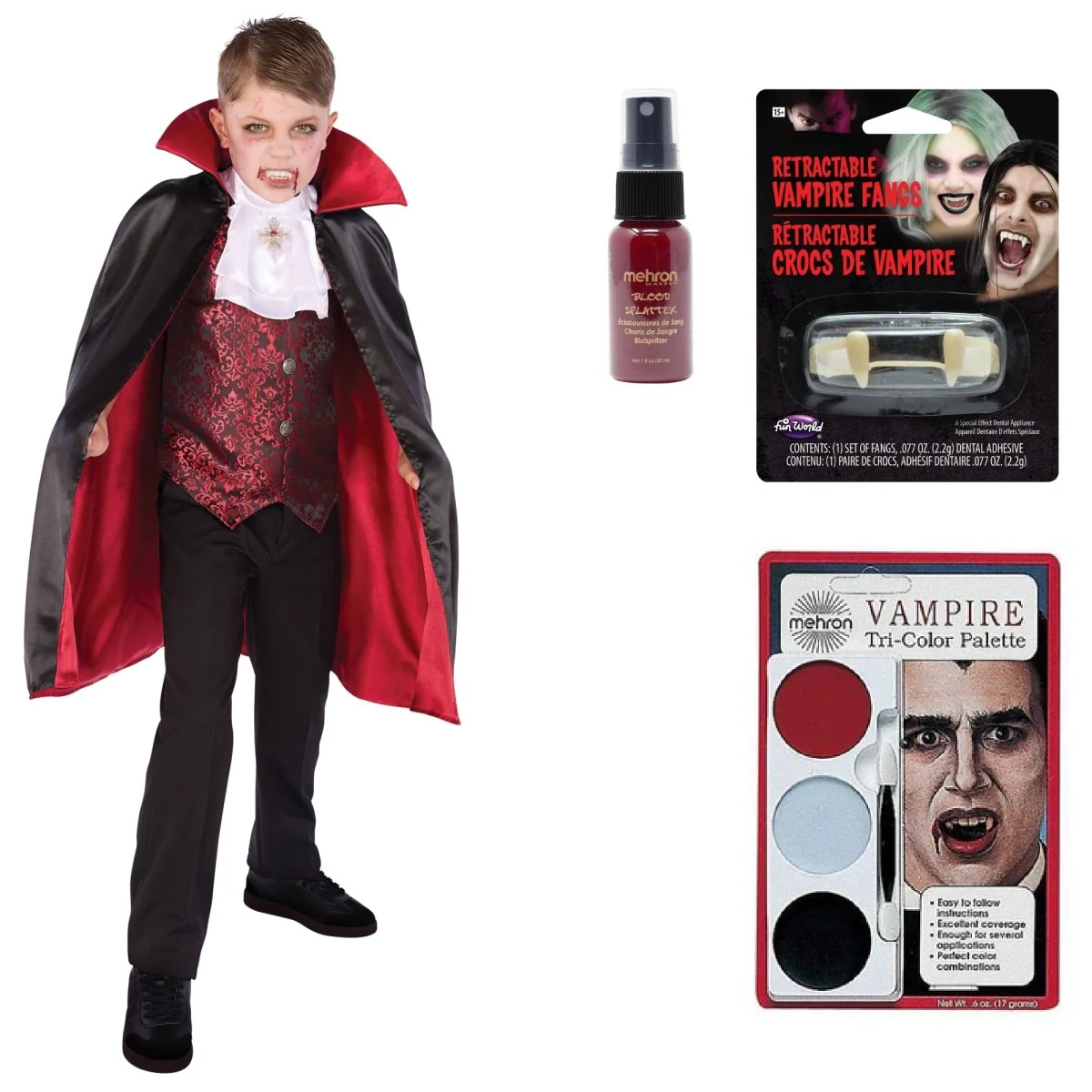 Classic Vampire Costume Kit for Kids