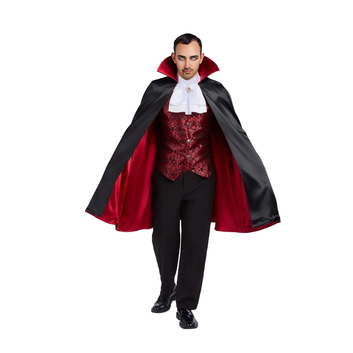 Classic Vampire Plus Size Costume for Adults, Vest, Tie and Cape