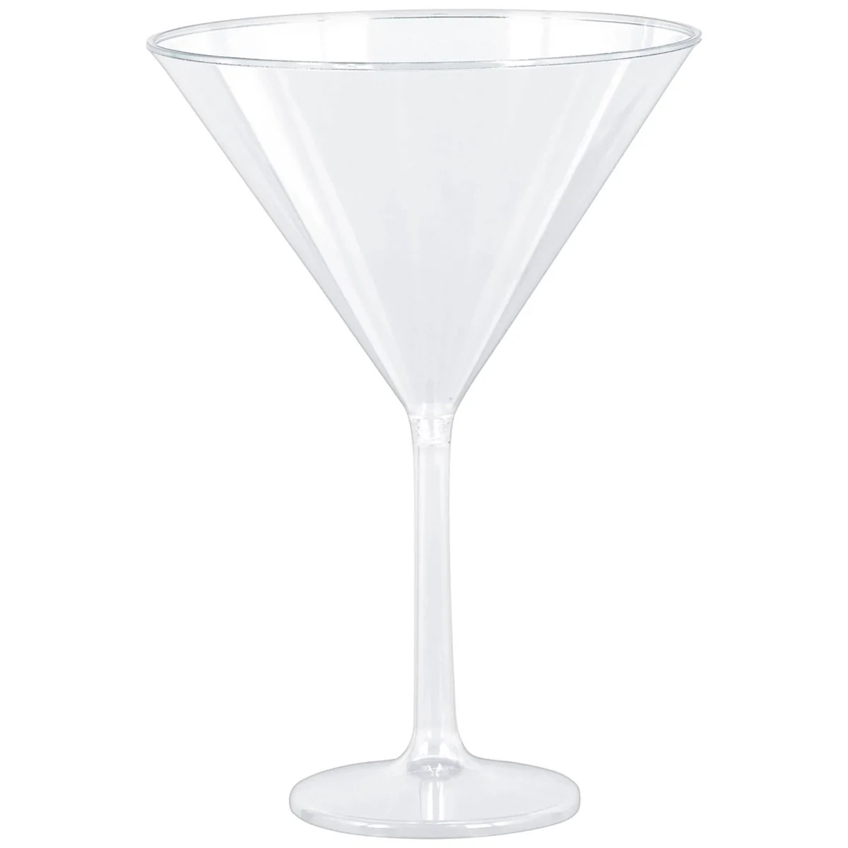Clear Jumbo Martini Plastic Glasses, 25 Oz, 4 Count