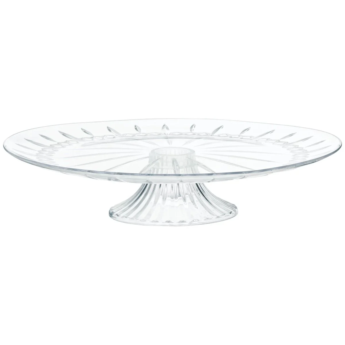 Clear Plastic Cake Stand, 13 Inches, 1 Count
