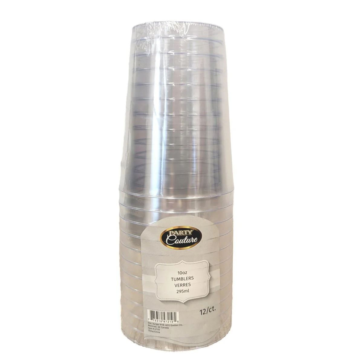 Clear Premium Quality Cups, 10 Oz, 12 Count