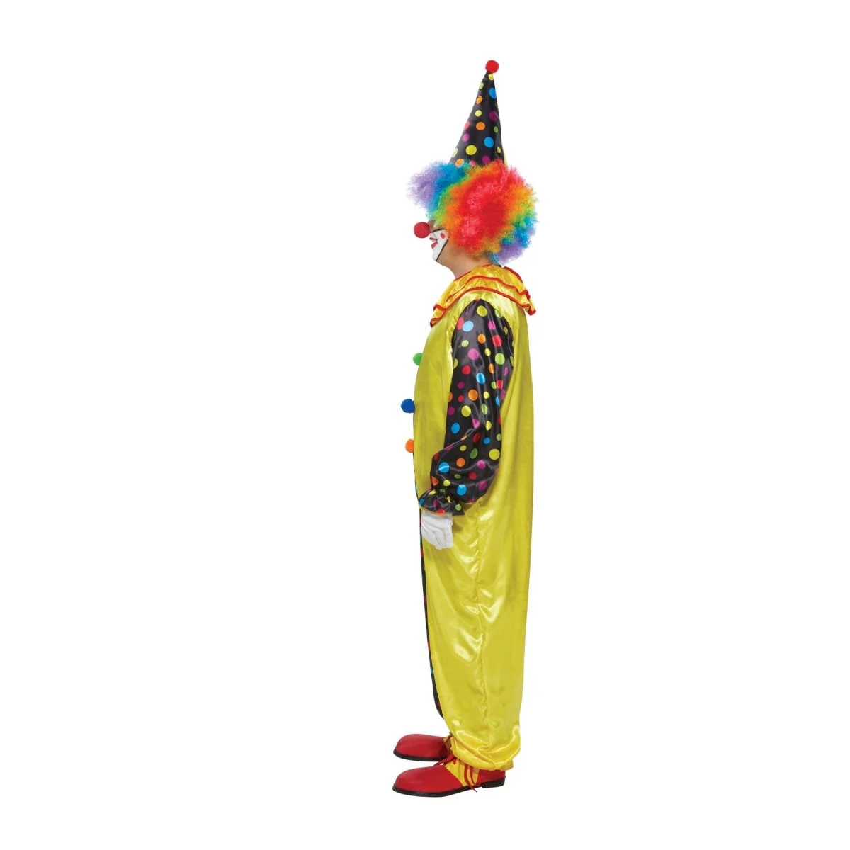 Clown Plus Size Costume for Adults, Jumpsuit and Hat - Image 3