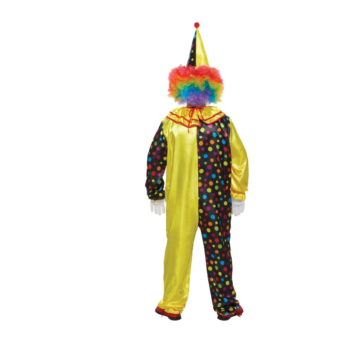 Clown Plus Size Costume for Adults, Jumpsuit and Hat - Image 4