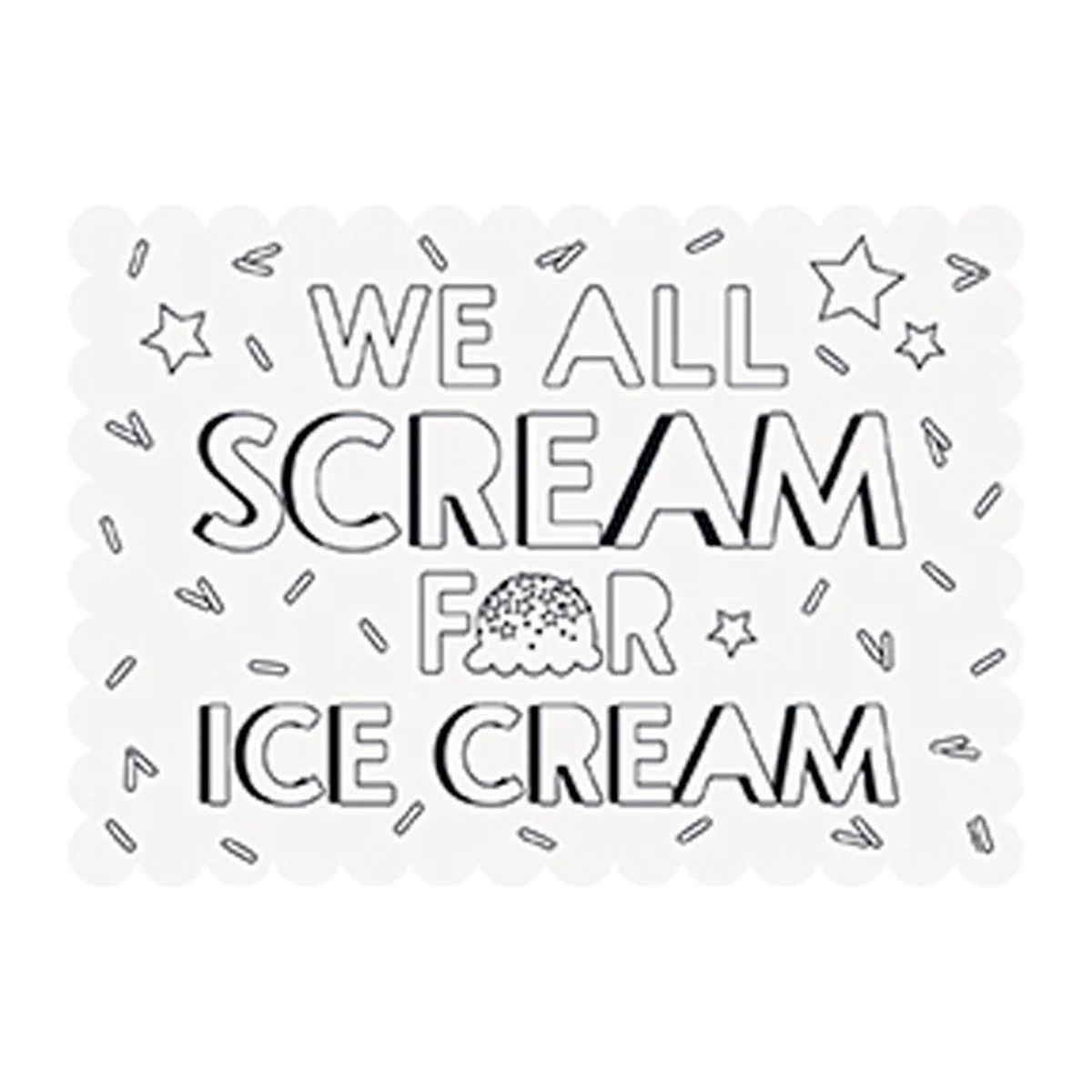 Ice Cream Coloring Placemats, 6 Count - Image 3