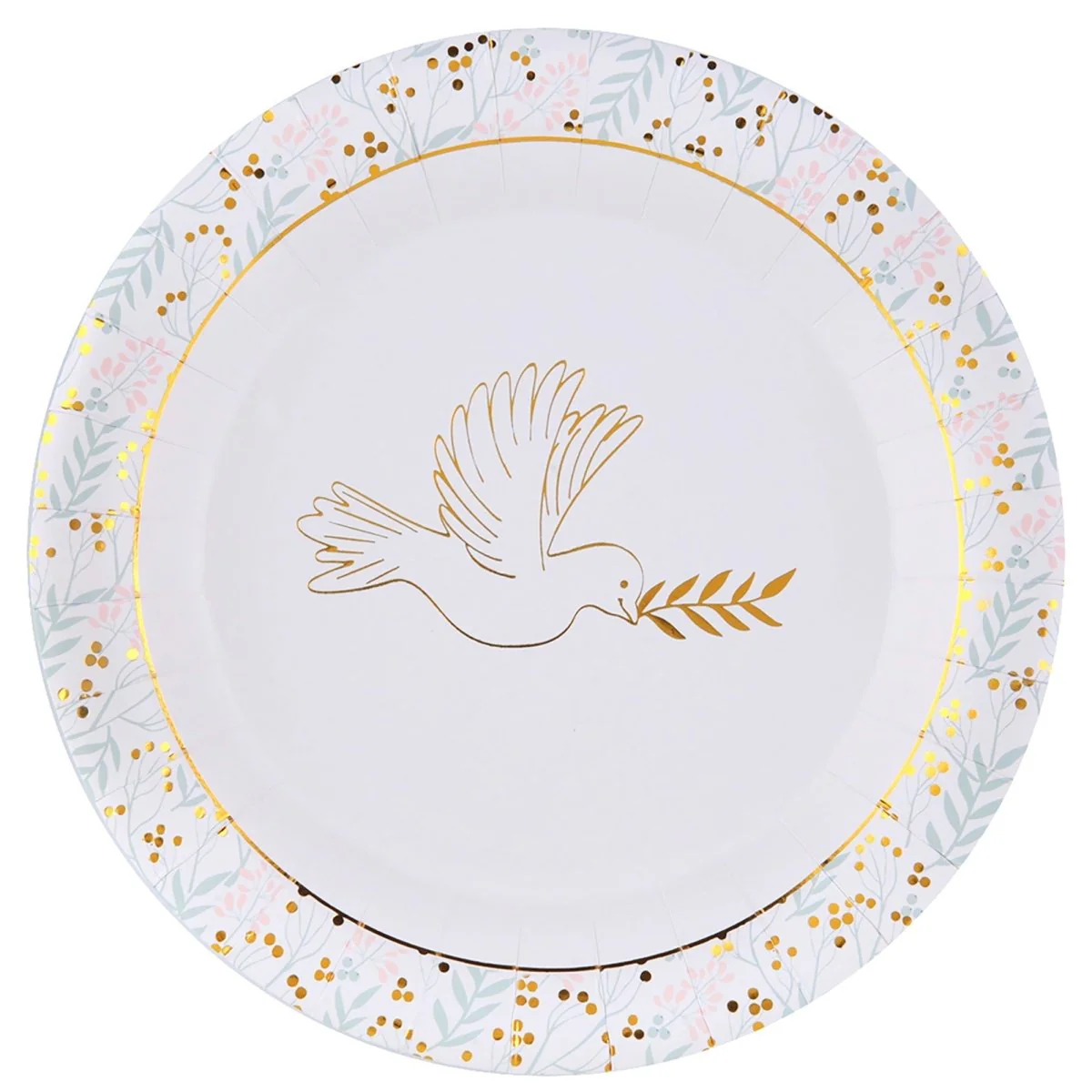 Communion Large Lunch Paper Plates, 9 Inches, 10 Count