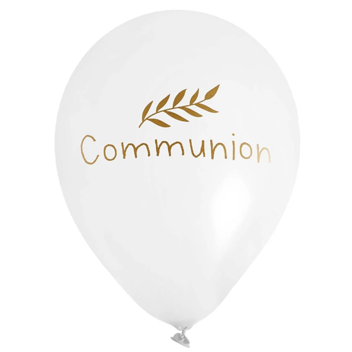 Communion White Latex Balloons, 12 Inches, 6 Count