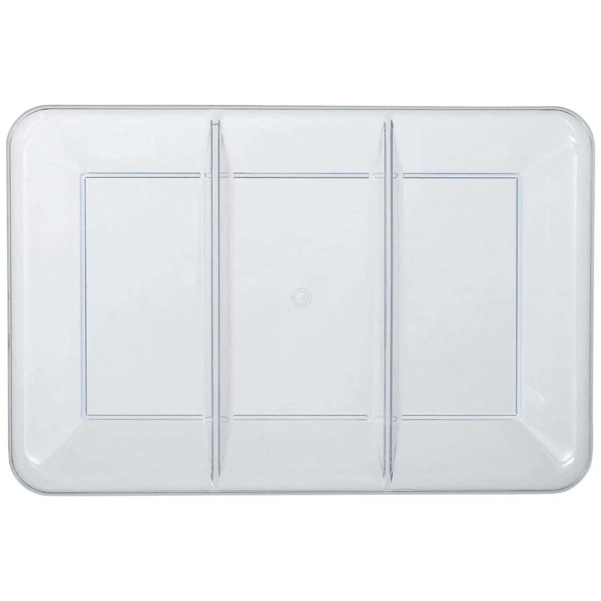 Compartment Tray, Clear, 9.5 x 14 Inches, 1 Count